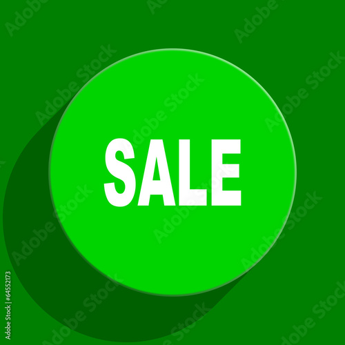 sale green flat icon