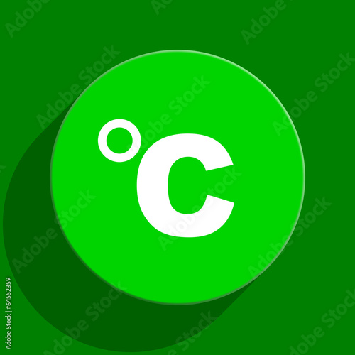 celsius green flat icon