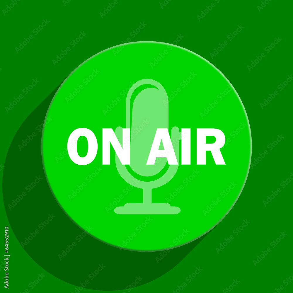 on air green flat icon on air green flat icon