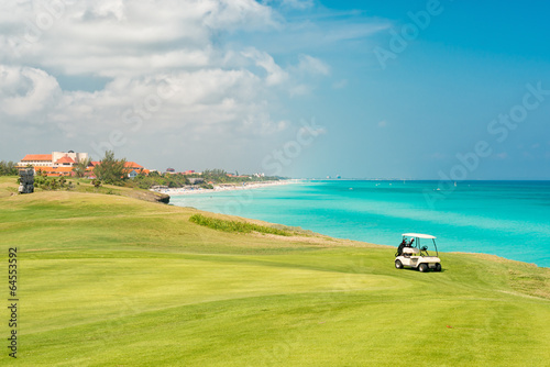Fototapeta Naklejka Na Ścianę i Meble -  Golf course at Varadero beach in Cuba