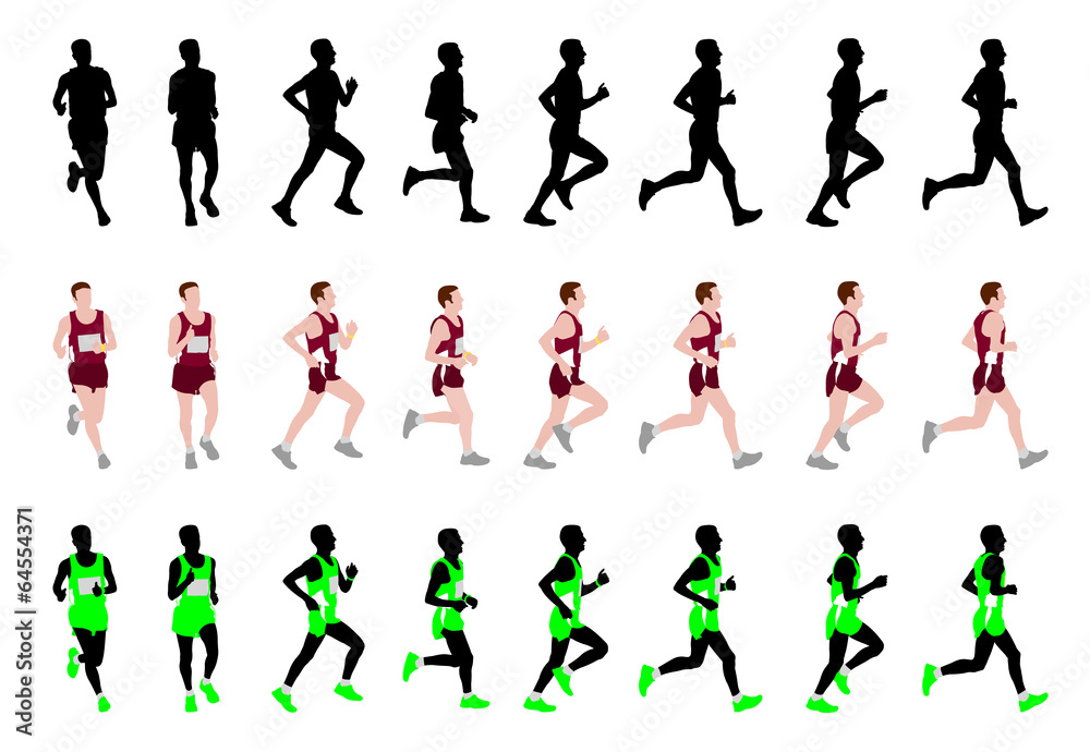 marathon runner - vector