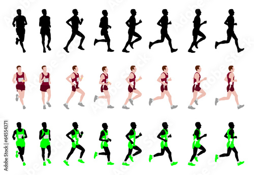 marathon runner - vector