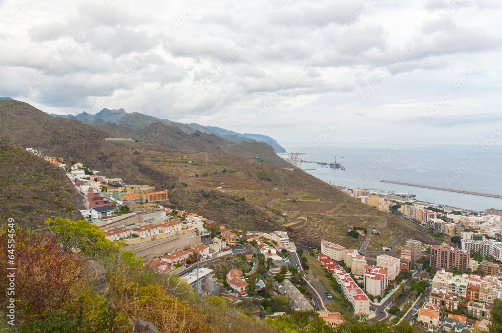Aerial view of Santa Cruz de Tenerife. Spain