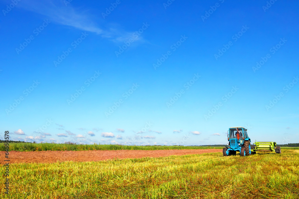 Tractor on a farmer field