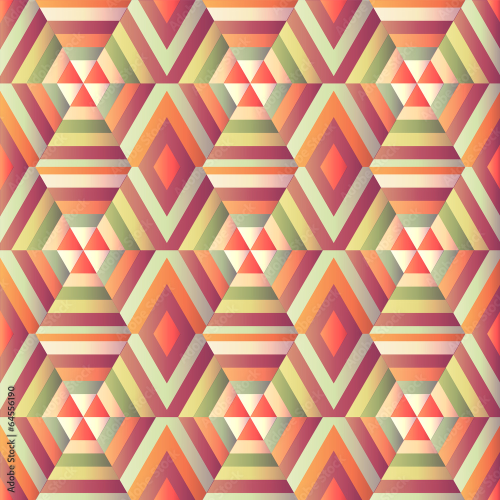 Geometric hexagon op illusion Geometric hexagon op illusion
