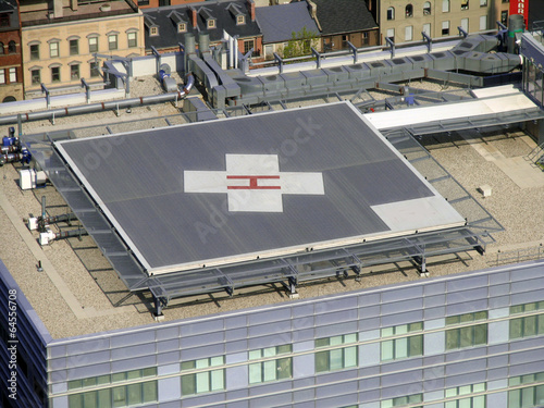 Hospital rooftop helipad