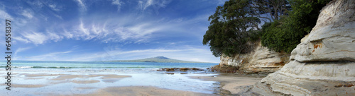 View of Rangitoto Island taken from North shore, New Zealand #64558397