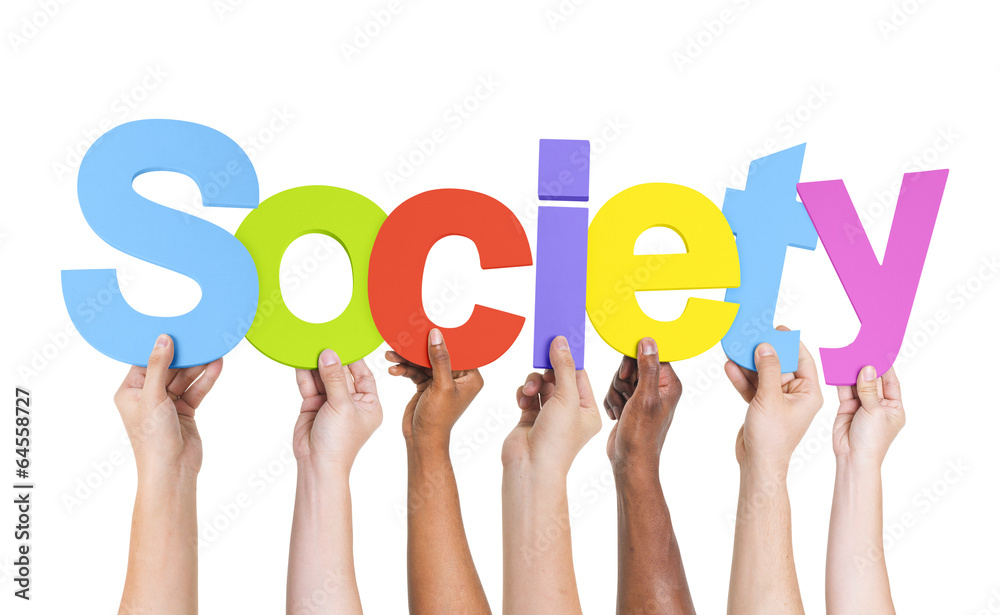 Multiethnic Group of Hands Holding Society Multiethnic Group of Hands Holding Society
