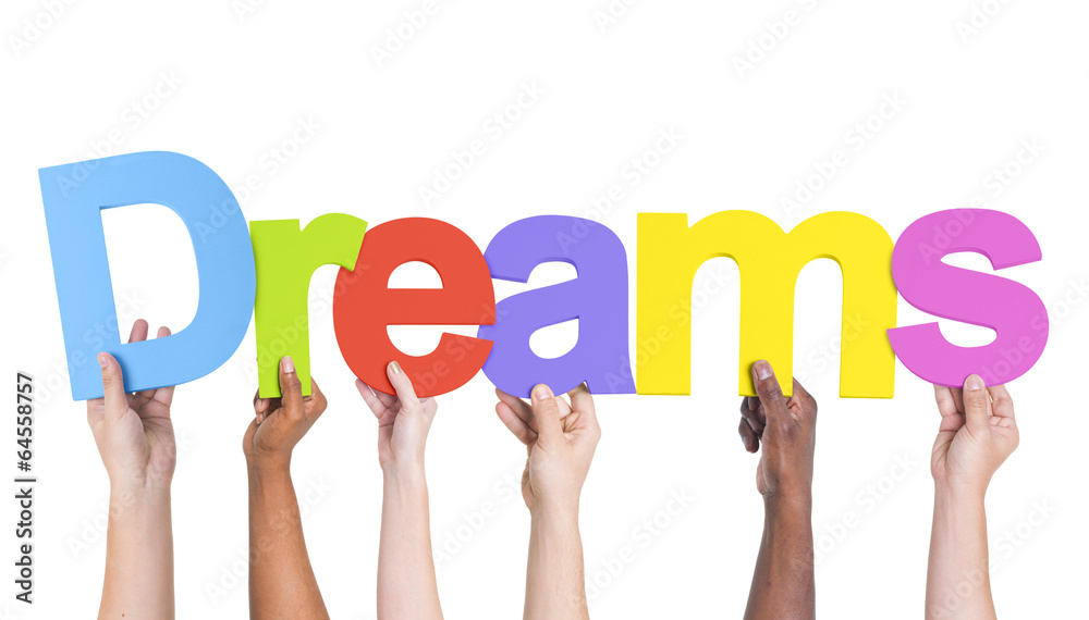 Multiethnic Group of Hands Holding Dreams Multiethnic Group of Hands Holding Dreams
