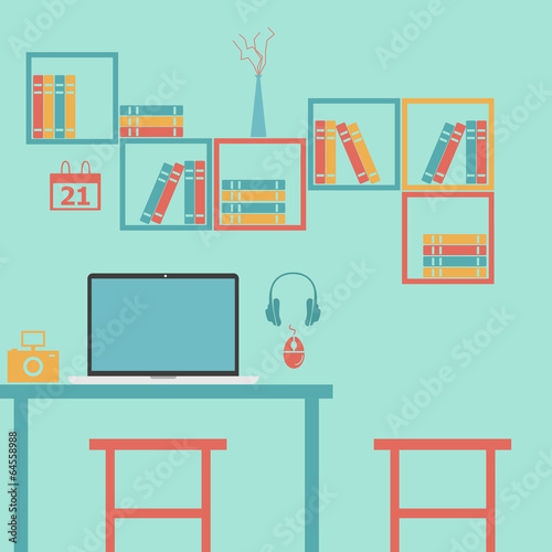 Wallpaper Mural Modern flat icons vector collection Torontodigital.ca