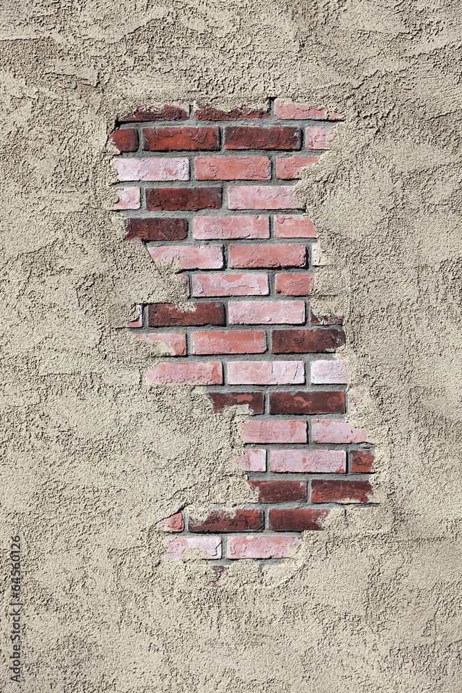Stucco and Brick Wall Texture