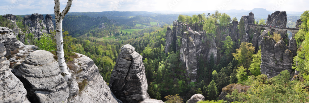 Panoramafoto Bastei / Elbsandsteingebirge