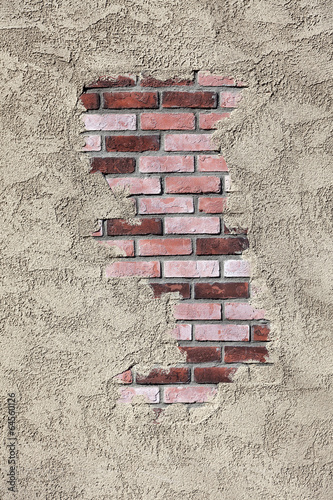 Obraz na płótnie Stucco and Brick Wall Texture w salonie