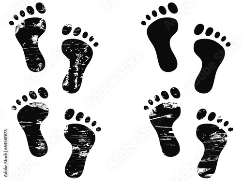 grunge human footprint