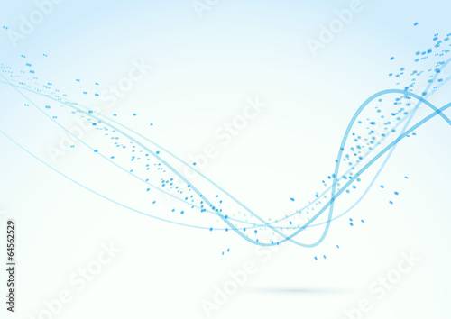 Particle abstract swoosh lines background