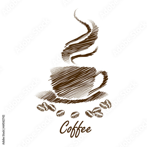 coffee cup hand drawn vector,illustration