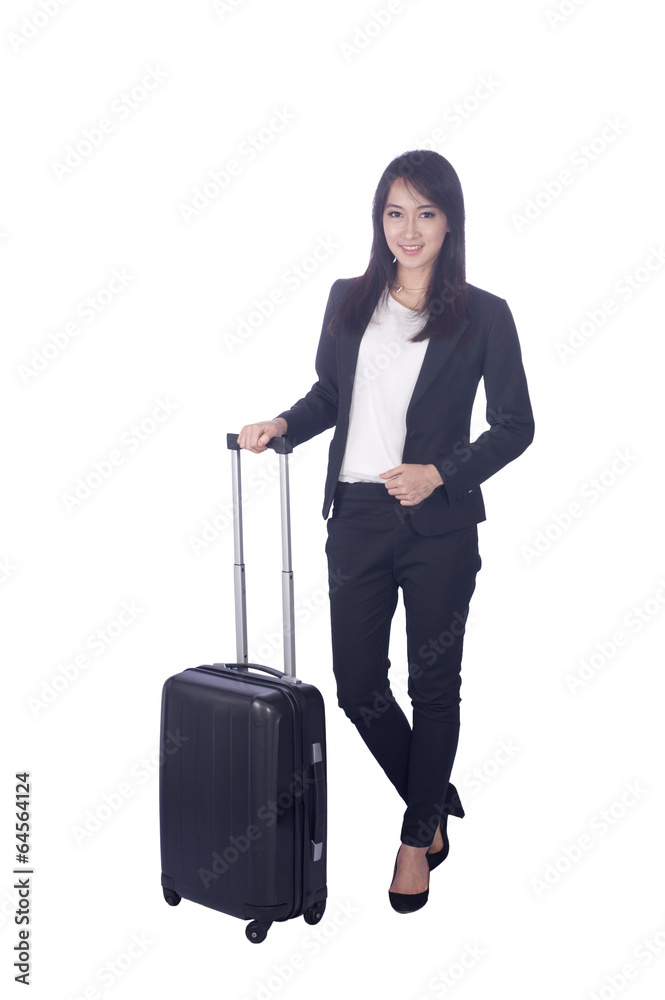 Confident Asian business woman, closeup portrait on white backgr Confident Asian business woman, closeup portrait on white backgr