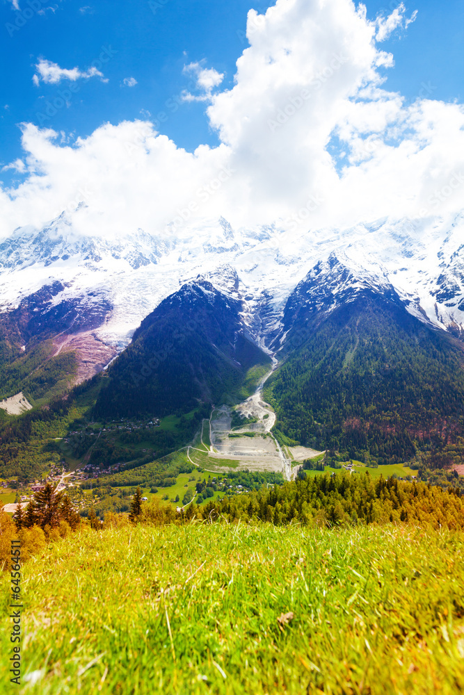 Picturesque scenery near Mont blanc, Alps