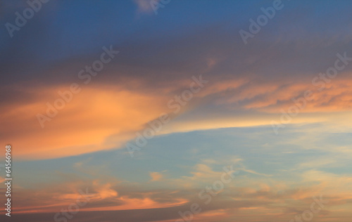 Fototapeta Naklejka Na Ścianę i Meble -  cloudscape sky pastel evening sunset