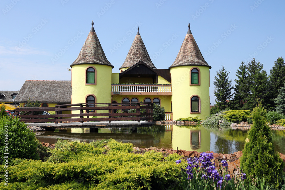 castle with pond Eastern Europe Serbia castle with pond Eastern Europe Serbia