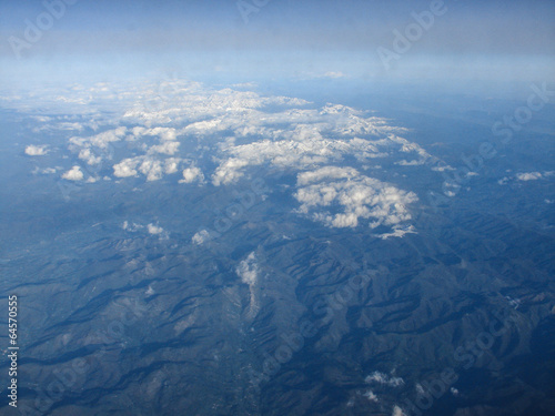 vue aerienne depuis avion