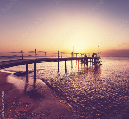 Boardwalk on beach