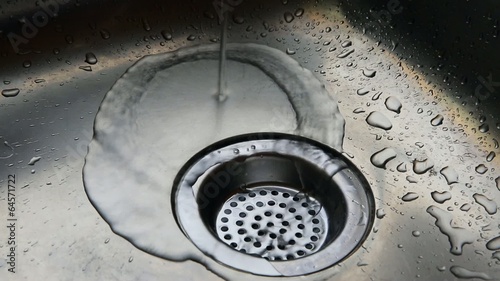 water gushing down in the sink abstract ending, horror scene