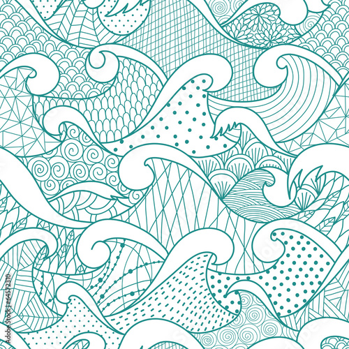 Sea seamless pattern