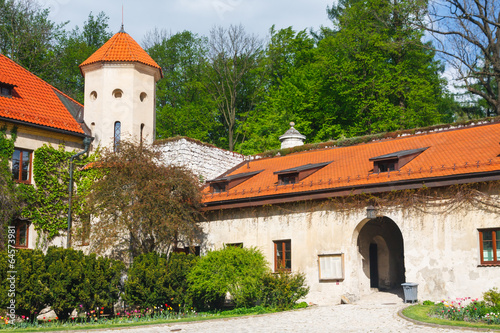 Castle Pieskowa Skala in National Ojcow Park, Poland