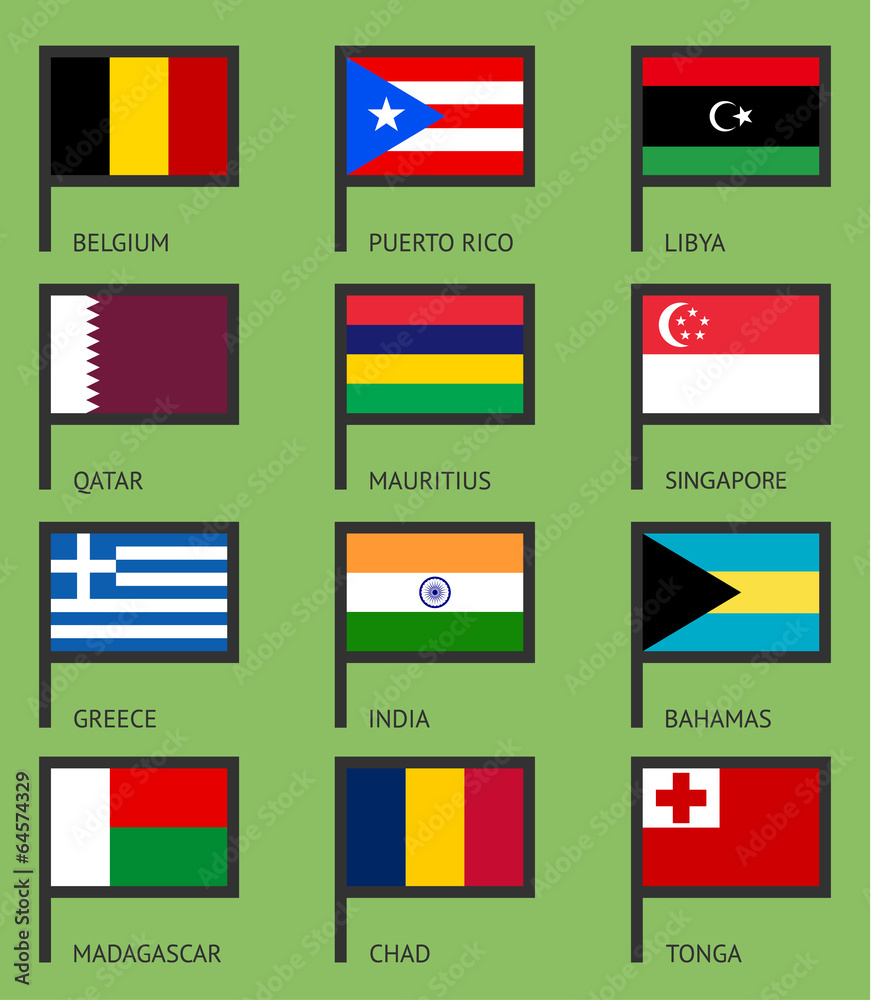Flags flat set-02 Flags flat set-02