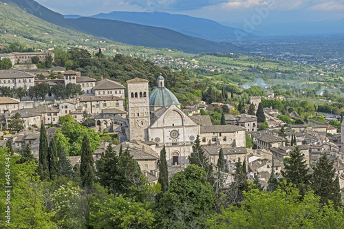 Blick auf  San Rufino  in Assisi  Umbrien  Italien