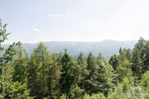 Wysoki Kamień, widok na Szklarską Porębę, Sudety, Polska