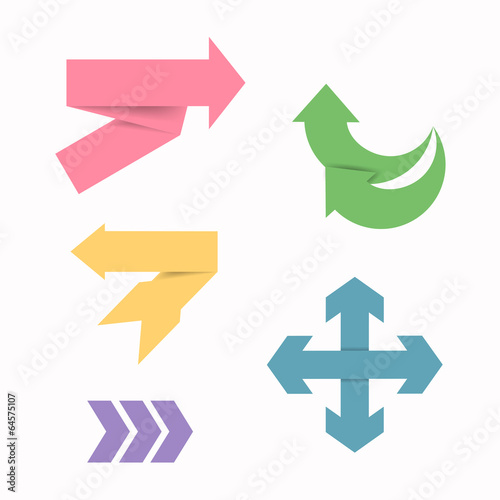 Vector Illustration of Arrow Stickers