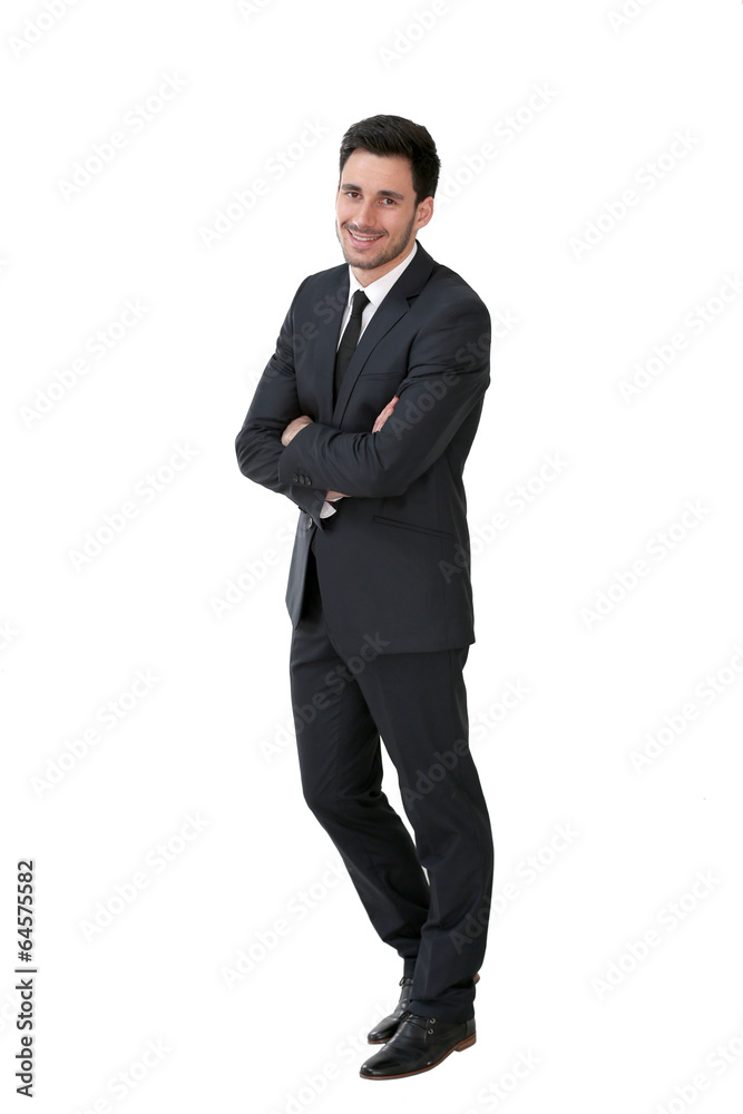 Successful businessman standing on white background Successful businessman standing on white background