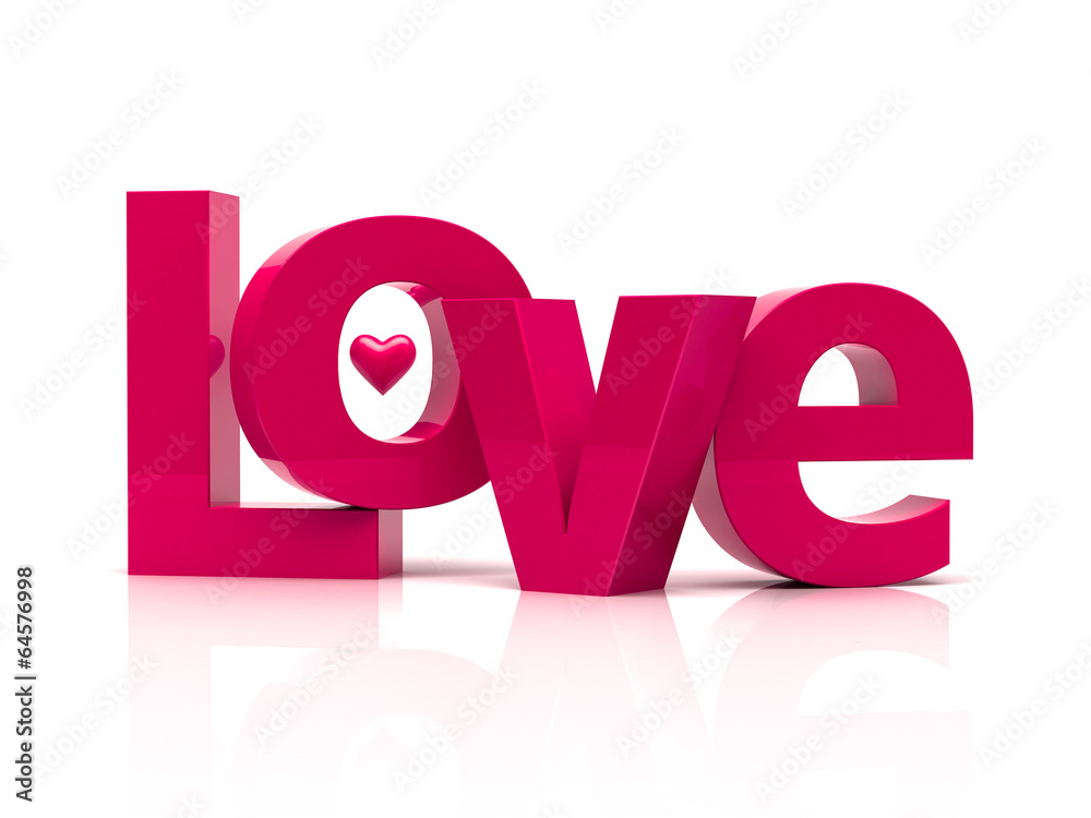 Love 3d text. Wedding concept Love 3d text. Wedding concept