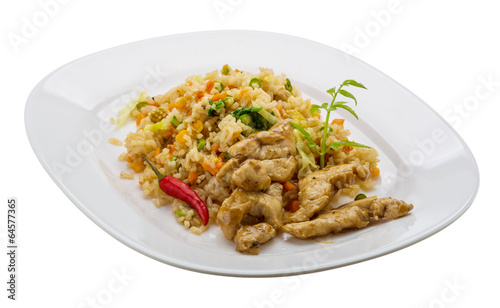 Fried rice with chicken