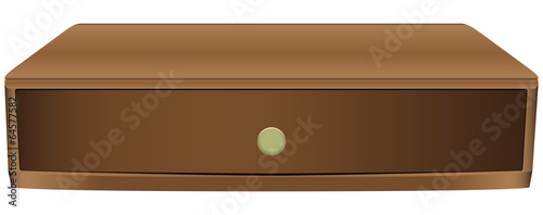 Narrow wooden drawer
