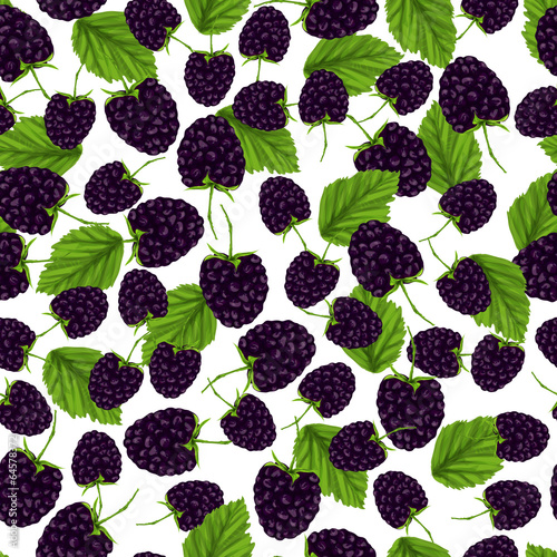 Blackberry seamless pattern