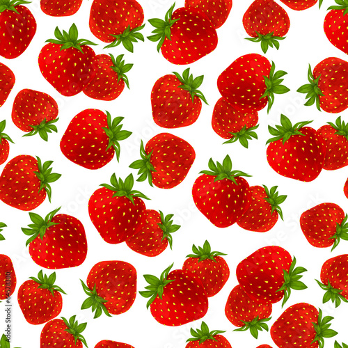 Fototapeta Naklejka Na Ścianę i Meble -  Strawberry seamless pattern