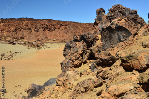Boques de lava con obsidiana. Minas de San José.Tenerife photo
