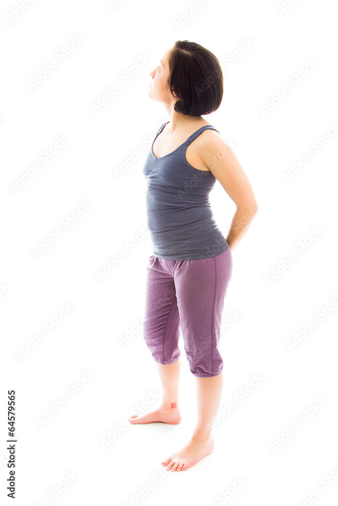 Side profile of a young woman looking upward Side profile of a young woman looking upward