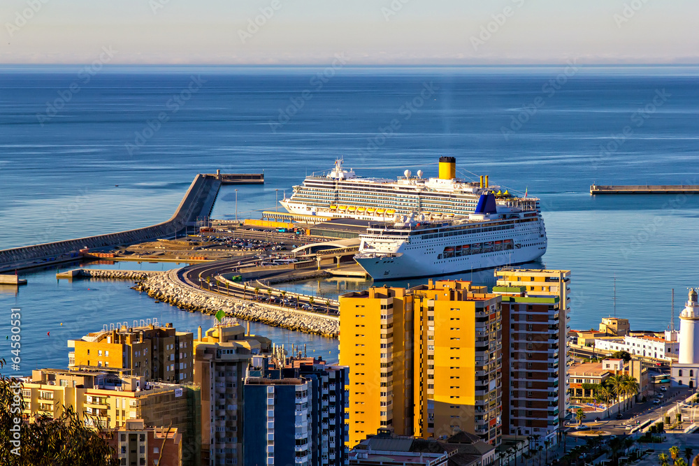 Harbor of Malaga, Spain