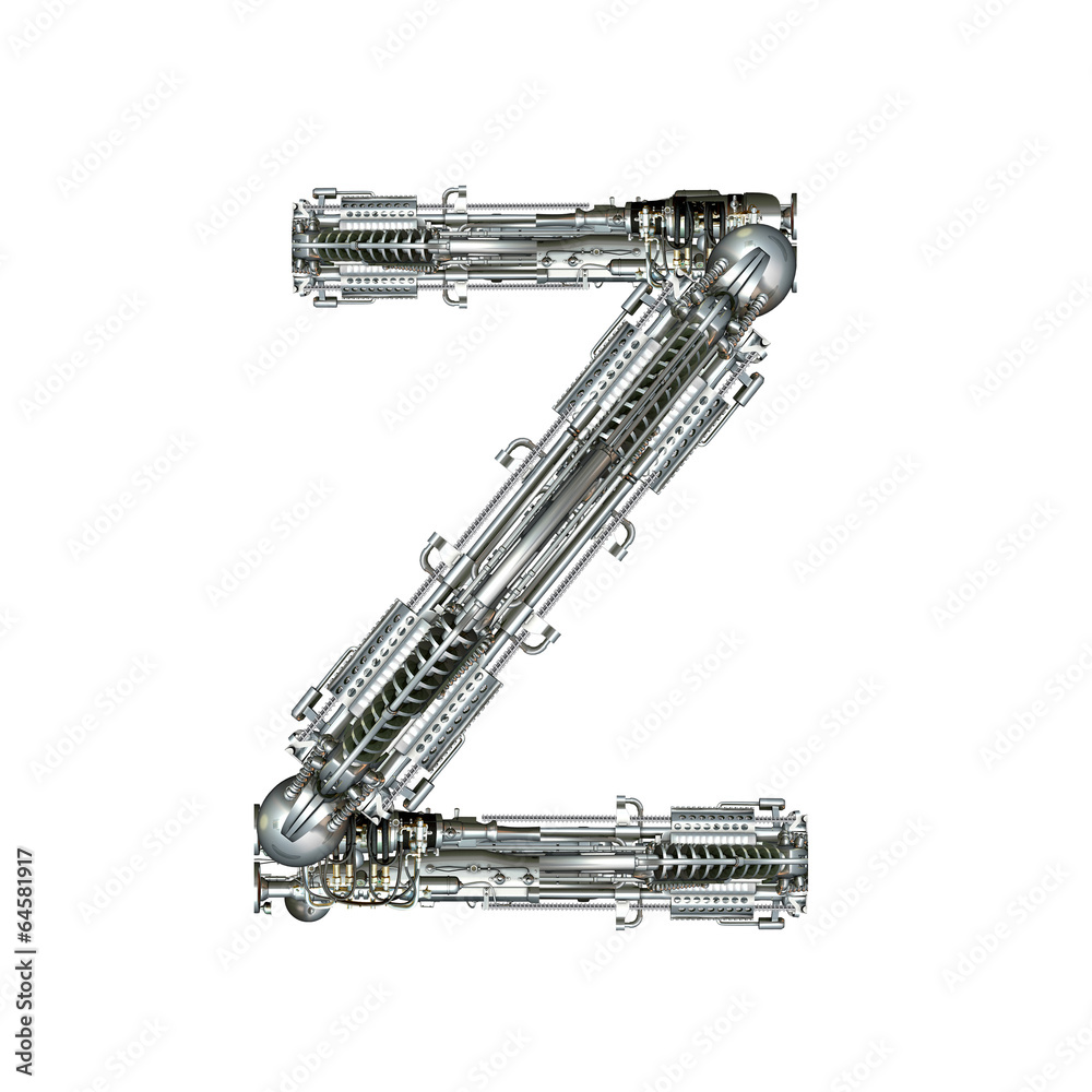 Obraz premium Alphabet technically, Letter Z