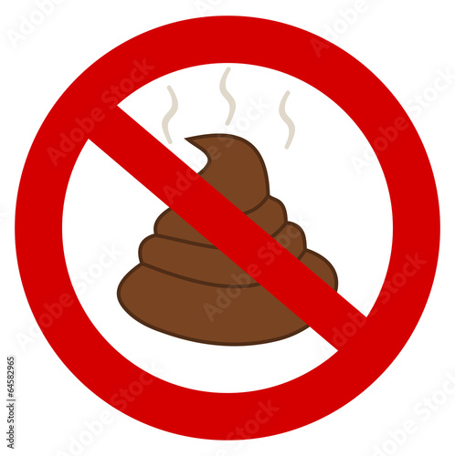 a shit in a prohibition sign