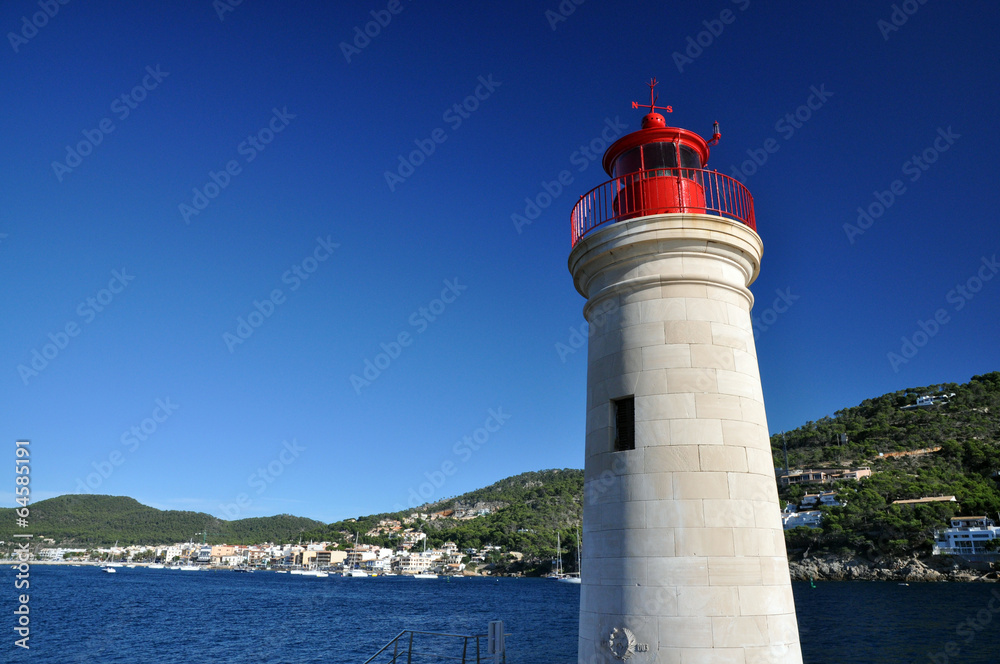 Leuchtturm in Port d'Andratx, Mallorca