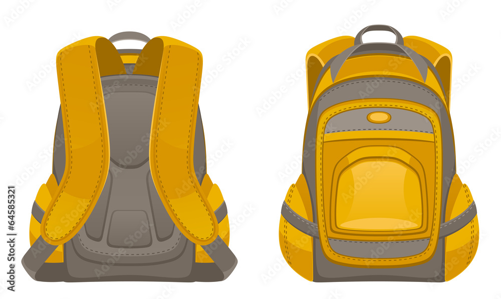 Fototapeta premium Backpack front and rear view