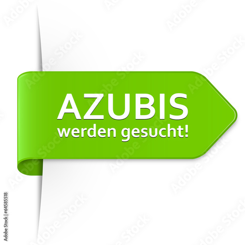 Langer hellgrüner Sticker Pfeil – Azubis werden gesucht!