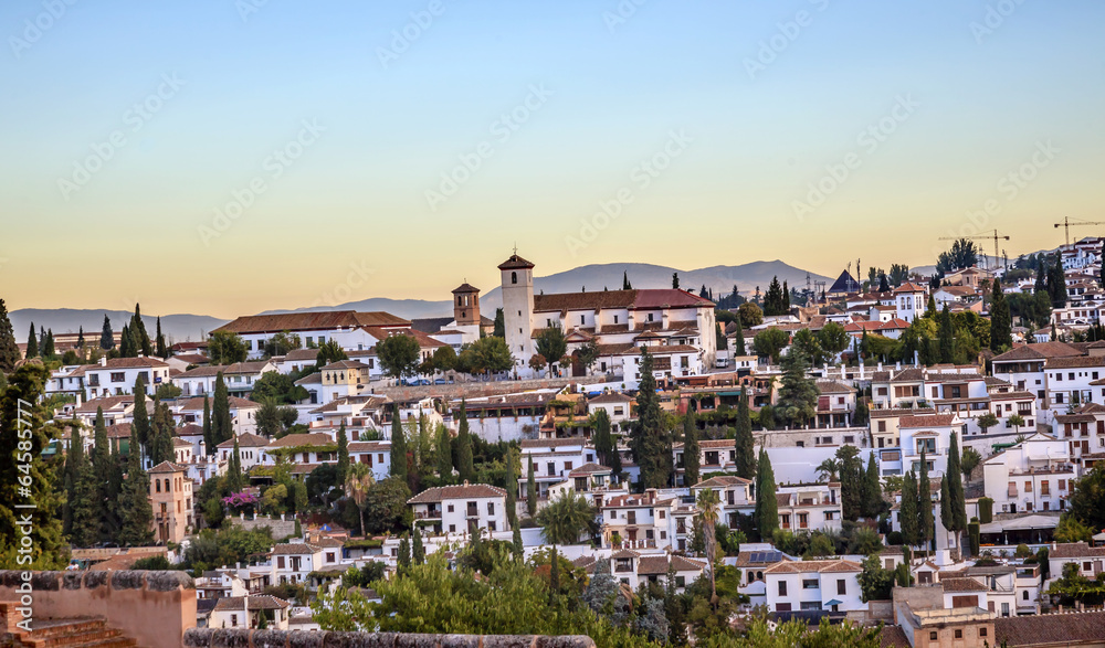 Granada Cityscape Churches Andalusia Spain