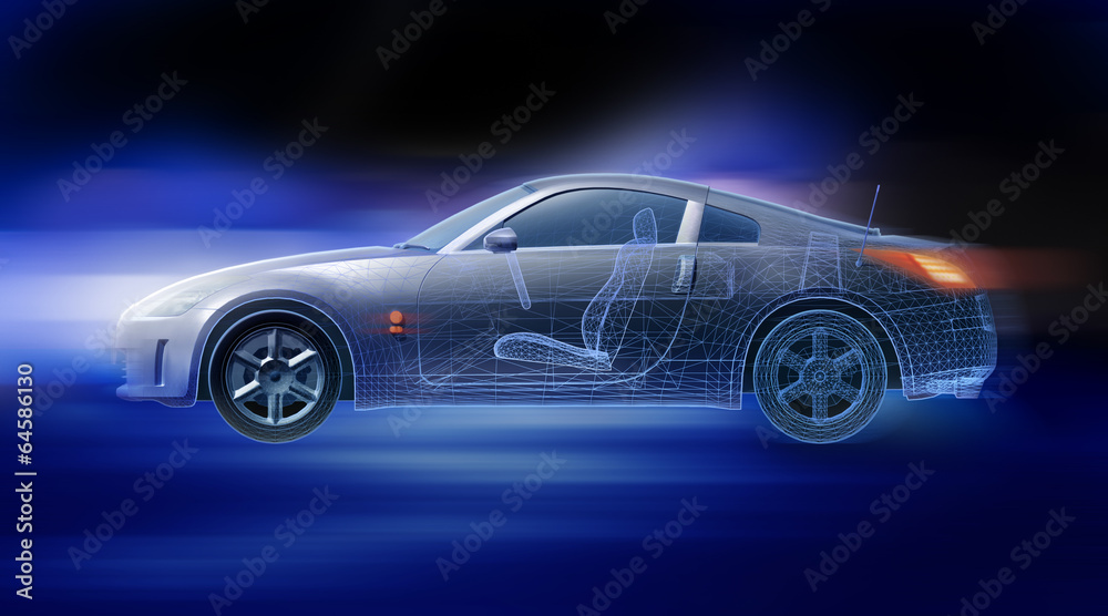 Obraz premium Sportscar 3D