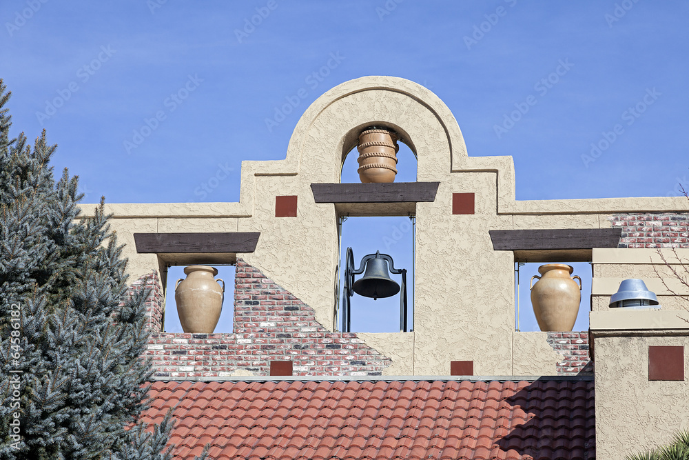 A Mexican Style Bell Tower Wall